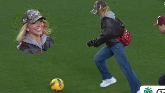 [VIDEO] ¿Tiene habilidad? Sydney Sweeney causó sensación jugando fútbol en Portugal