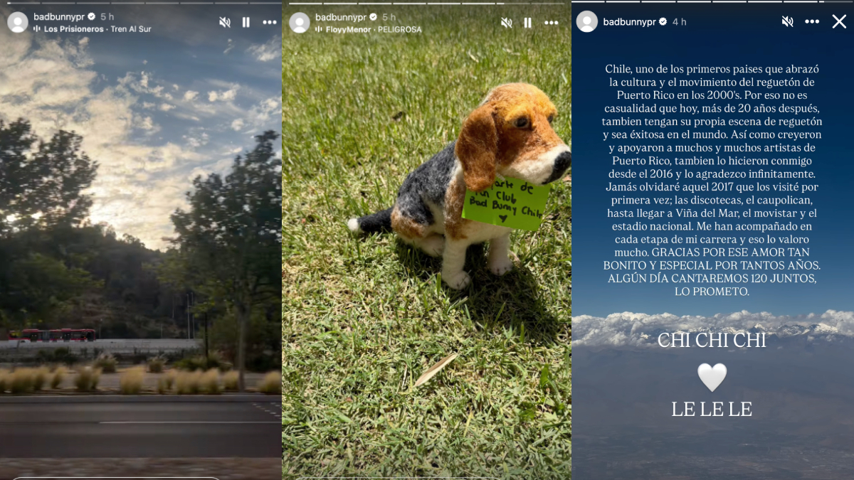 Bad Bunny dedicó un emotivo mensaje a Chile Bad Bunny dedicó un emotivo mensaje a Chile