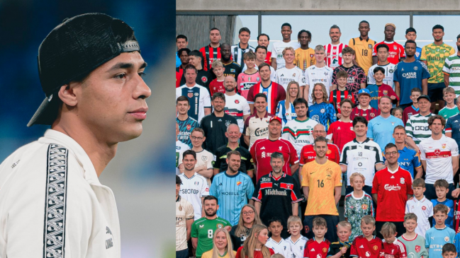 ¿Y la camiseta de la U? Darío Osorio participó en iniciativa benéfica de Midtjylland