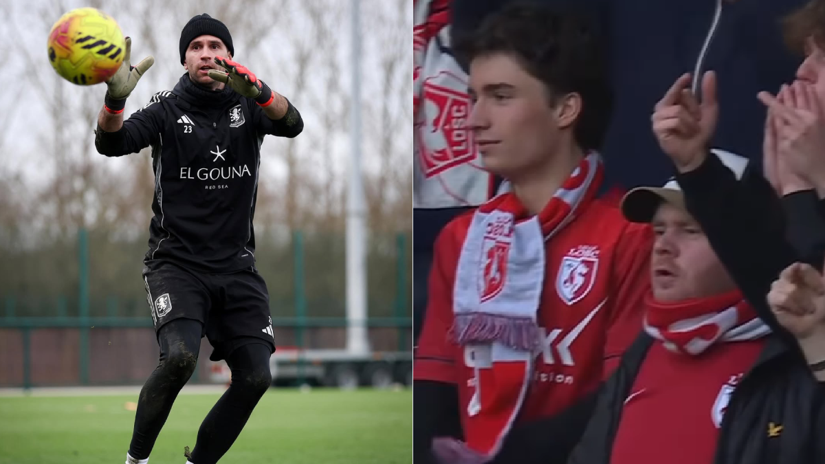 [VIDEO] "Dibu" Martínez tuvo un hostil recibimiento por parte de los hinchas de Lille en la Europa League