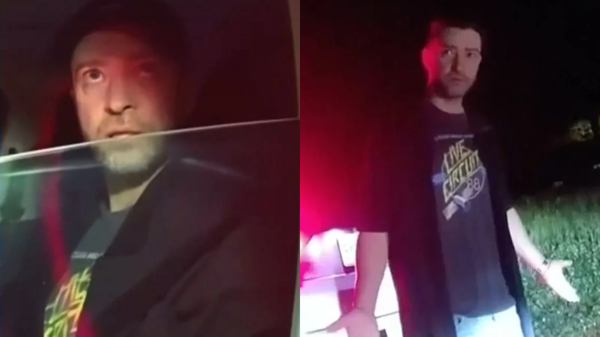 Revelan video del arresto de Justin Timberlake por conducir bajo efectos del alcohol en 2024