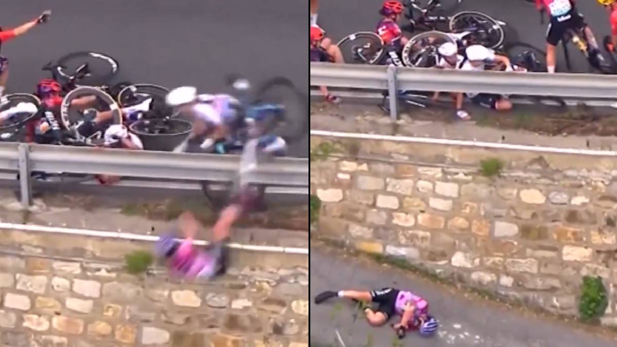 [VIDEO] Ciclista italiana sufrió impactante caída en la carrera Milán-San Remo