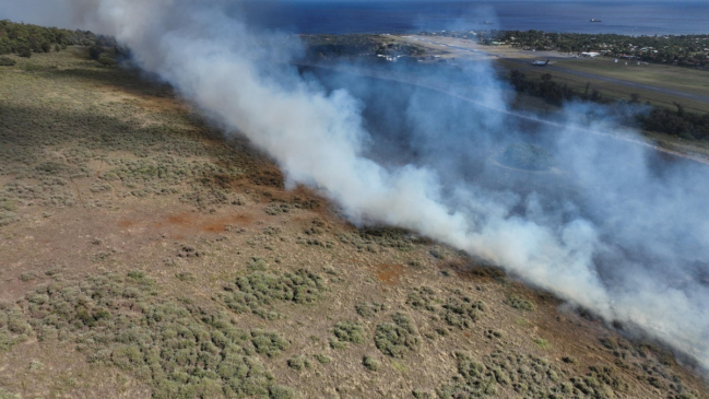 Incendio forestal arrasó 20 hectáreas en Rapa Nui