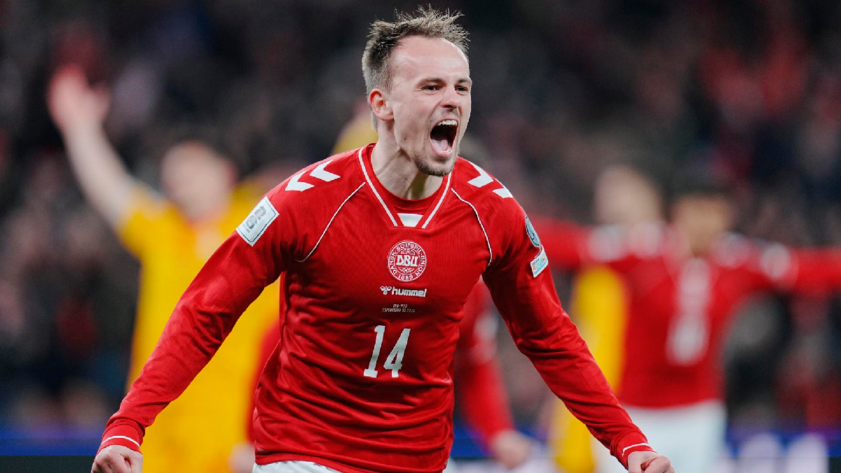 Dinamarca aplastó a Macedonia del Norte y se ilusiona con la clasificación al Mundial 2026