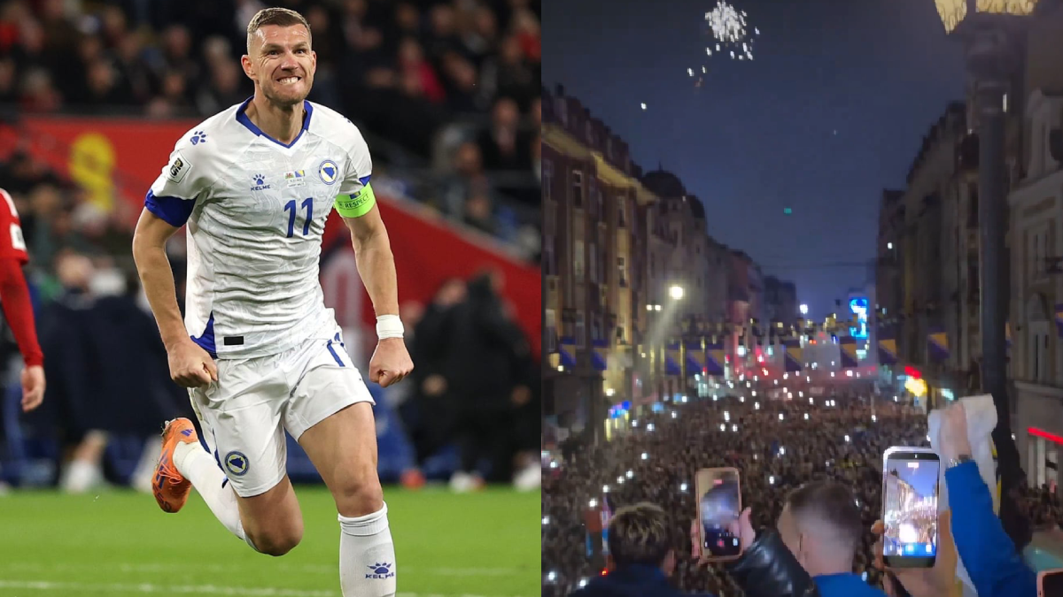 [VIDEO] Cientos de personas en Bosnia homenajearon a Edin Dzeko tras la clasificación al Mundial 2026