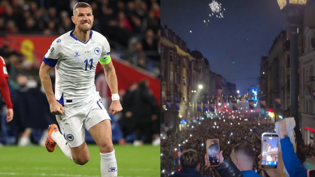 [VIDEO] Cientos de personas en Bosnia homenajearon a Edin Dzeko tras la clasificación al Mundial 2026
