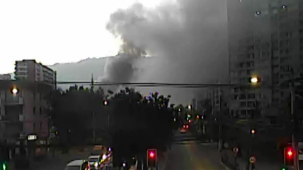 Incendio afecta a una casa en Macul