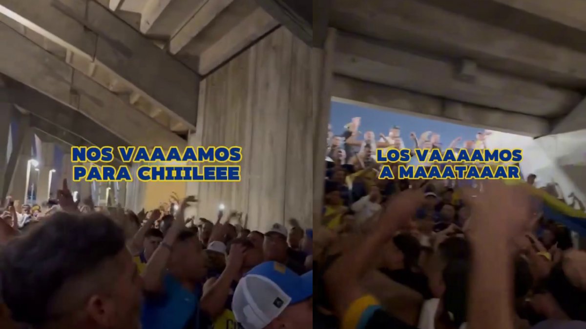 [VIDEO] Hinchas de Boca dedicaron amenazante cántico contra los chilenos previo al duelo con Boca