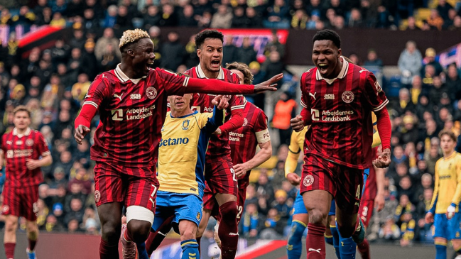 Darío Osorio sumó titularidad en el triunfo de Midtjylland ante Brondby