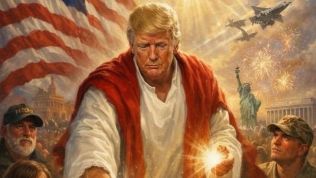 Trump defendió imagen representado como Jesús: 