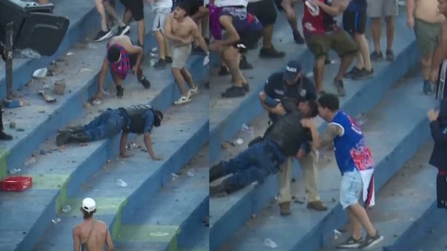 Brutal agresión a policía marcó suspensión del superclásico en Paraguay
