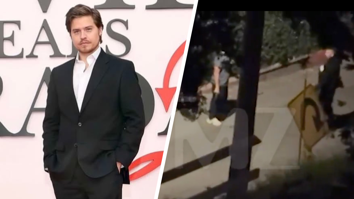 Revelan imágenes de Dylan Sprouse reteniendo a sujeto que ingresó a su propiedad