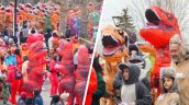 Universidad de Calgary rompe récord al reunir a más de 682 personas disfrazadas de dinosaurios