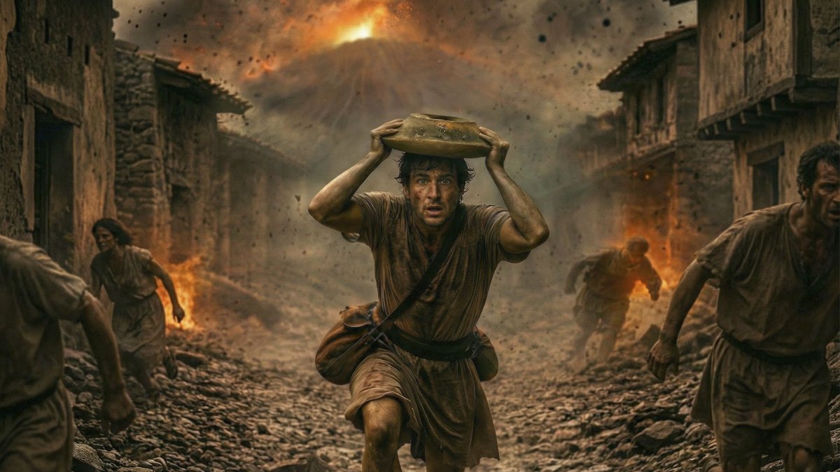 Pompeya reconstruyó con IA la infructuosa huida de una víctima del Vesubio