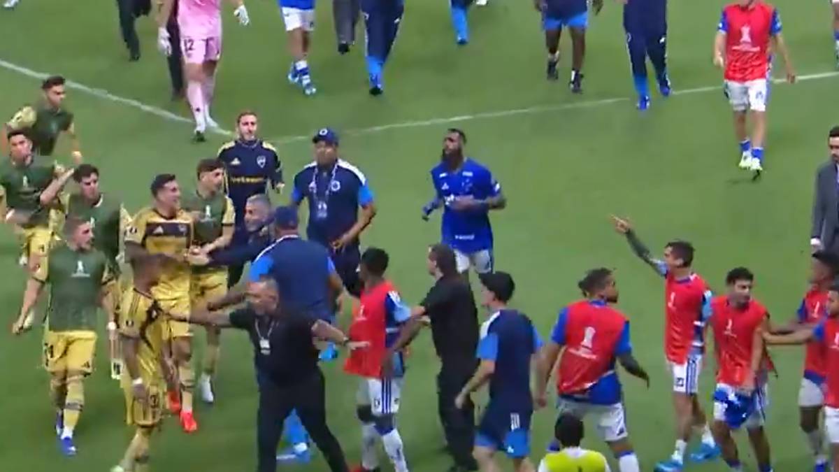 [VIDEO] La trifulca que marcó el cierre del Cruzeiro vs. Boca