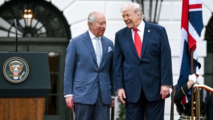 La Casa Blanca publicó foto de Trump y Carlos III con el mensaje 
