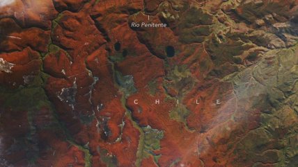 La NASA muestra increíbles imágenes de la Patagonia chilena teñida de rojo