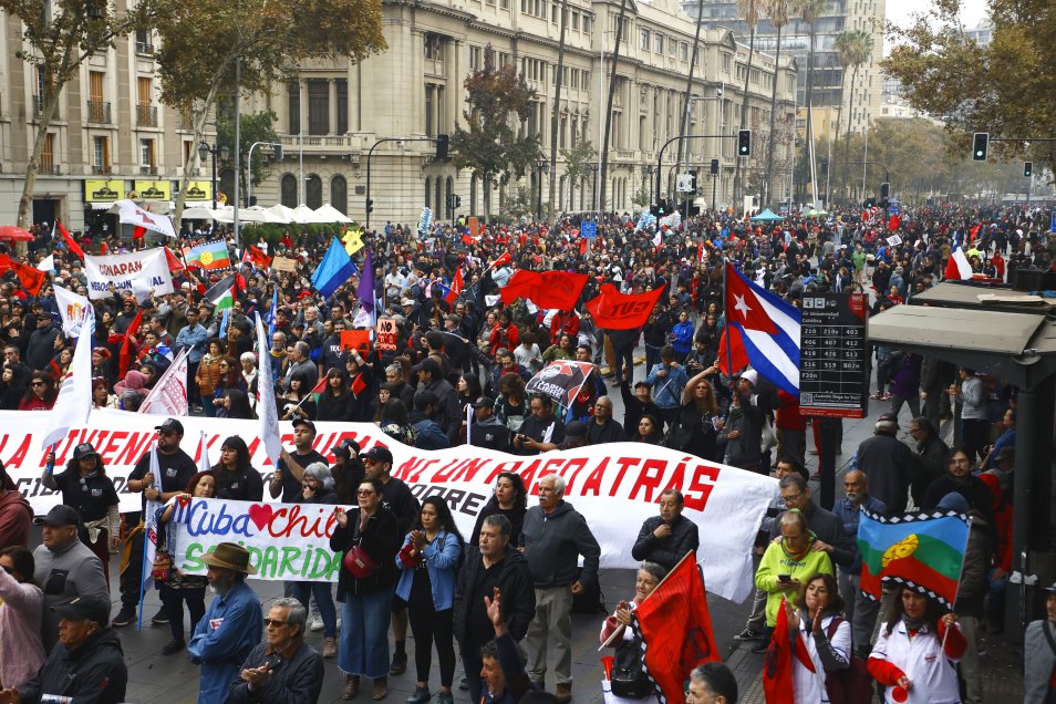 La primera marcha del Día de los Trabajadores bajo el Gobierno de Kast