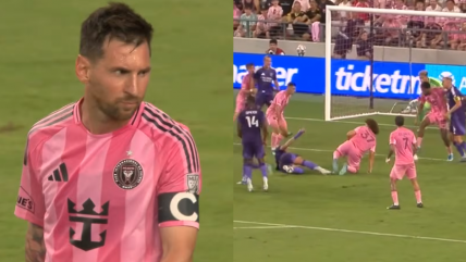   El gol de Messi no bastó: Falcón cometió un penal en la dura remontada que sufrió Inter Miami 