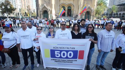 Venezolanos en Chile protestaron por libertad de presos políticos