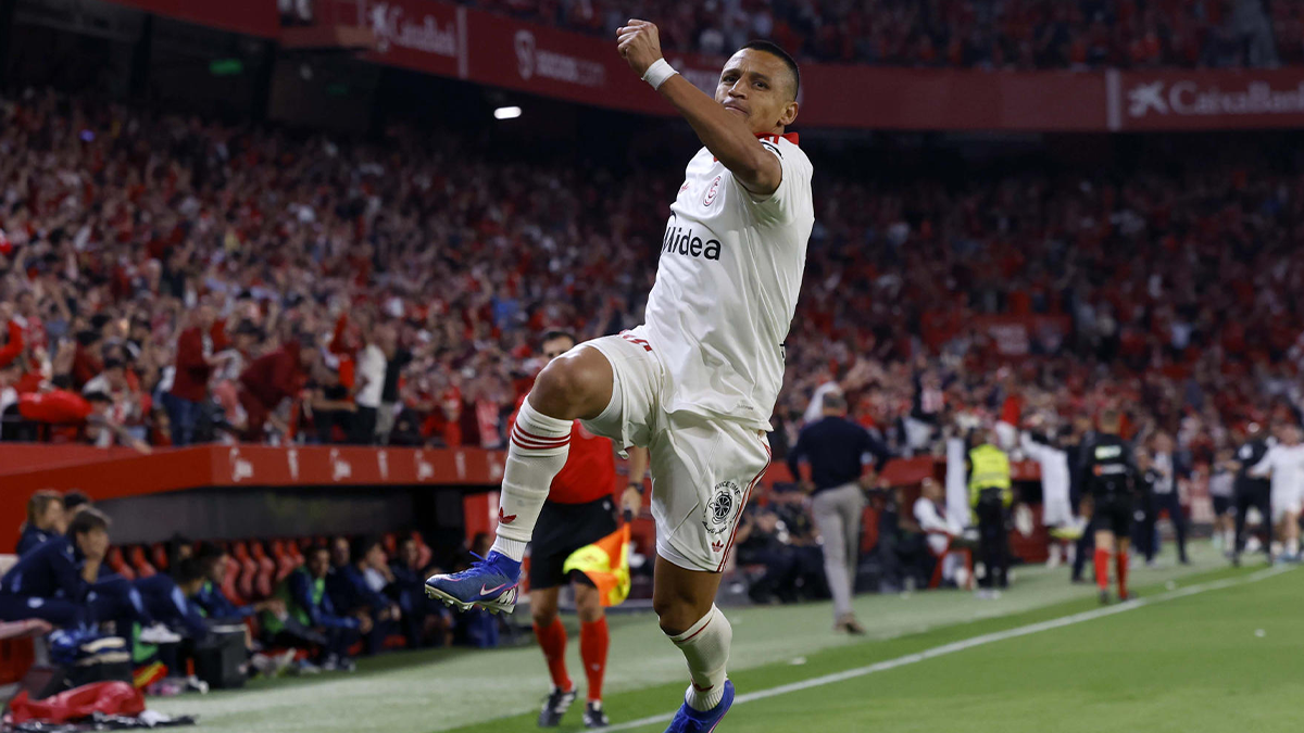 Alexis Sánchez volvió al gol con Sevilla tras destrabar el empate ante Real Sociedad