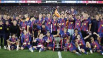 La celebración de FC Barcelona tras consagrarse campeón en la cara de Real Madrid