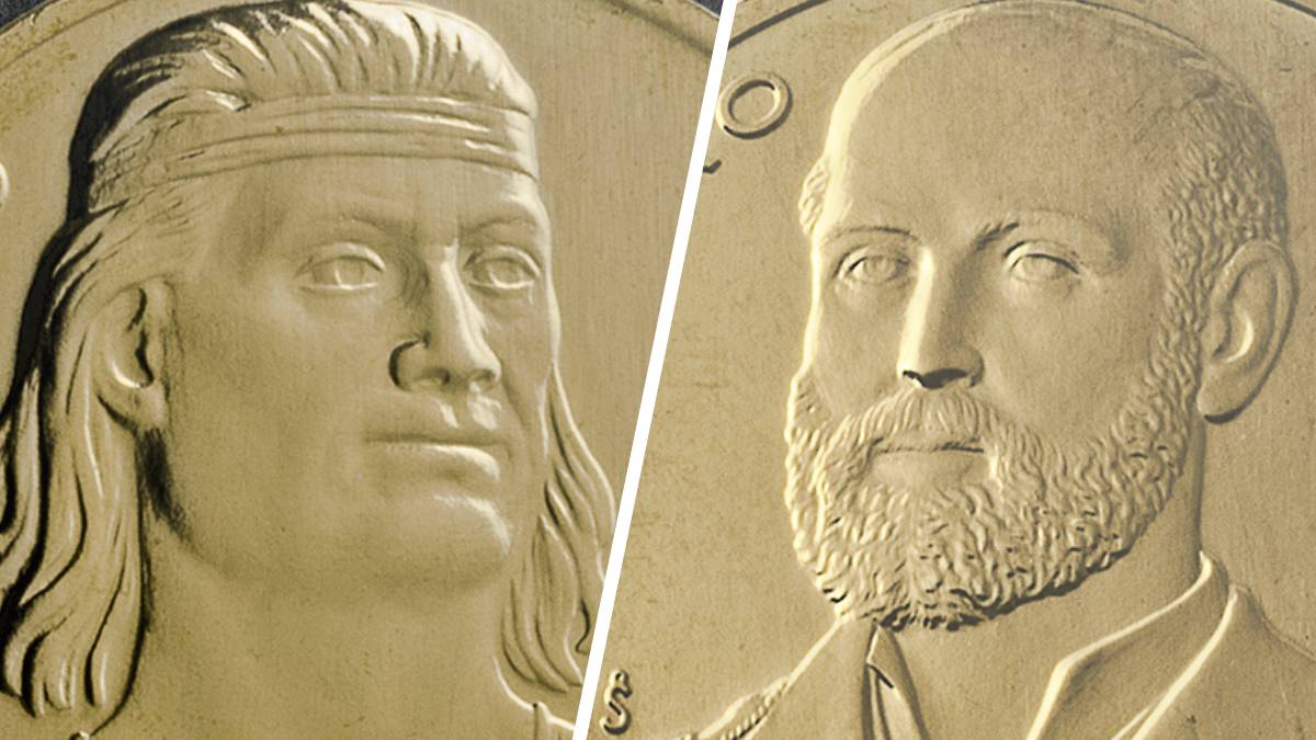 Lanzan medallas de bronce con emblemáticos personajes de la historia