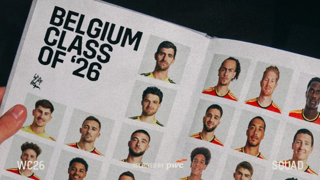 Bélgica presentó su lista para el Mundial con Courtois, De Bruyne y Lukaku