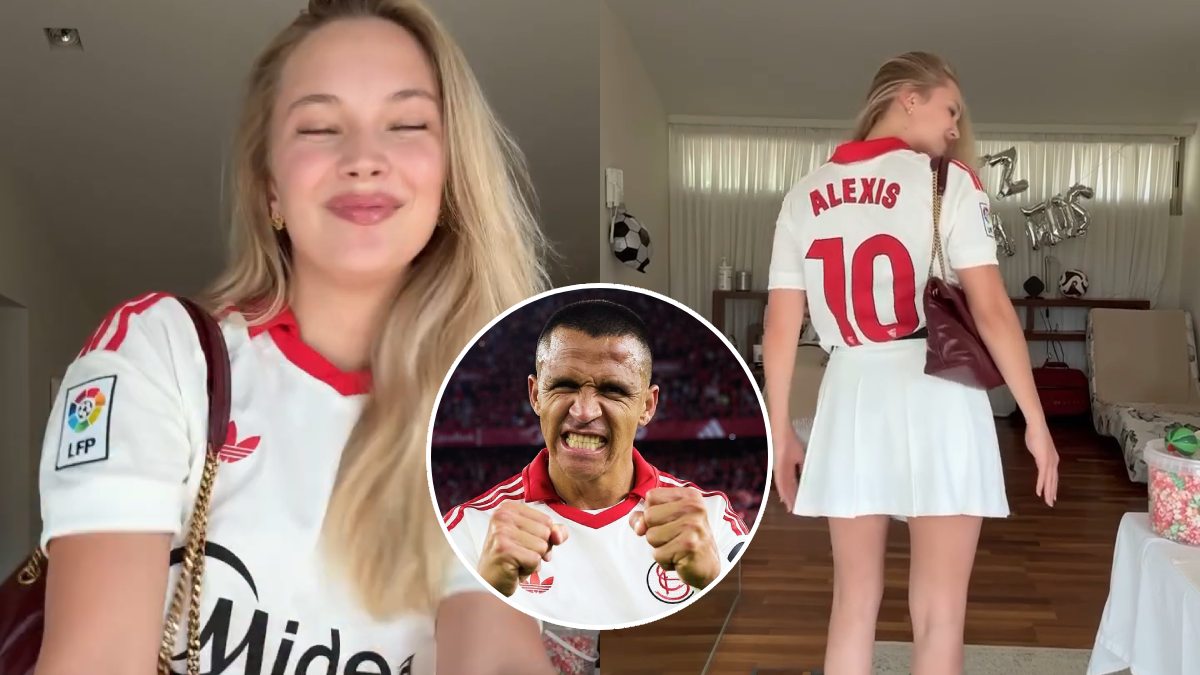 [VIDEO] "Vamos familia": El apoyo de Alexandra Litvinova a Alexis Sánchez en Sevilla
