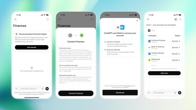 ChatGPT se vincula a cuentas bancarias para asesoría 