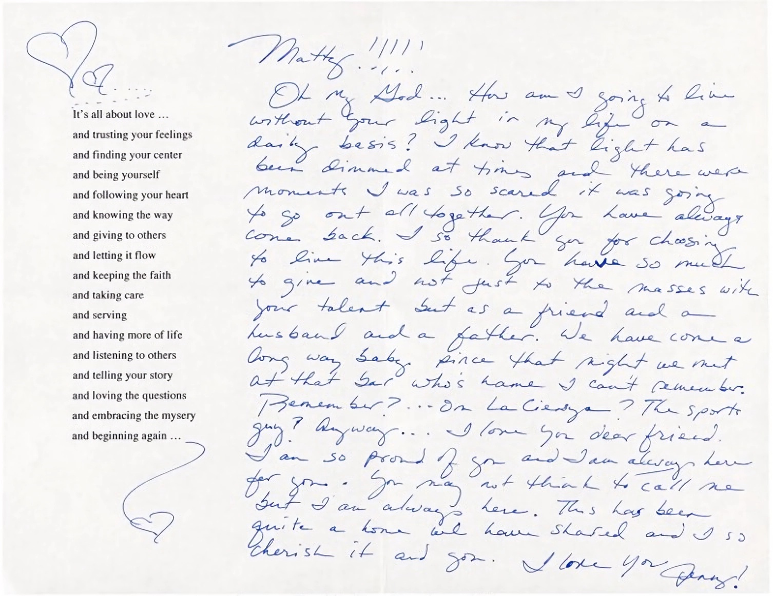 Subastan billetera de Matthew Perry y una carta que le escribió Jennifer Aniston Subastan billetera de Matthew Perry y una carta que le escribió Jennifer Aniston