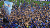 Jugadores de Osasuna se unieron a celebración con los hinchas de Getafe