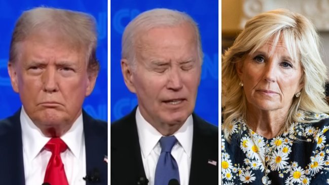 Trump cuestionó a Jill Biden por no socorrer a su marido durante el desastroso debate de 2024