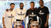 PSG presentó sus dos trofeos de Champions antes del partido de Tabilo en Roland Garros