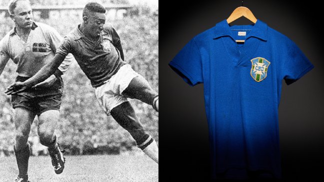 Estimada en millones: Subastarán histórica camiseta que usó Pelé en la final del Mundial de 1958