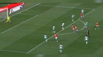 Lucas Cepeda descontó para La Roja en el final ante Portugal con un zurdazo