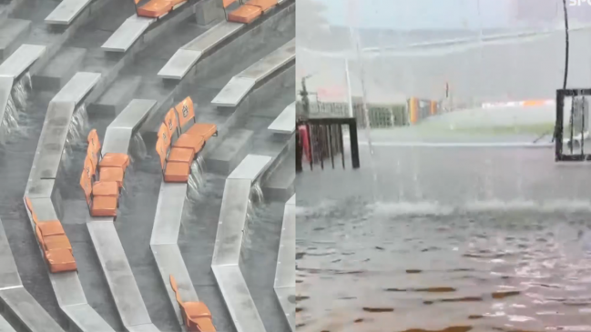 [VIDEOS] ¿Se juega? La lluvia torrencial en la previa del amistoso de Argentina e Islandia