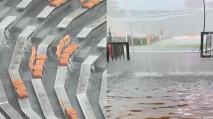   [VIDEOS] ¿Se juega? La lluvia torrencial en la previa del amistoso de Argentina e Islandia 