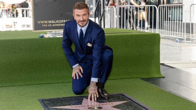 David Beckham recibió una estrella en el Paseo de la Fama de Hollywood