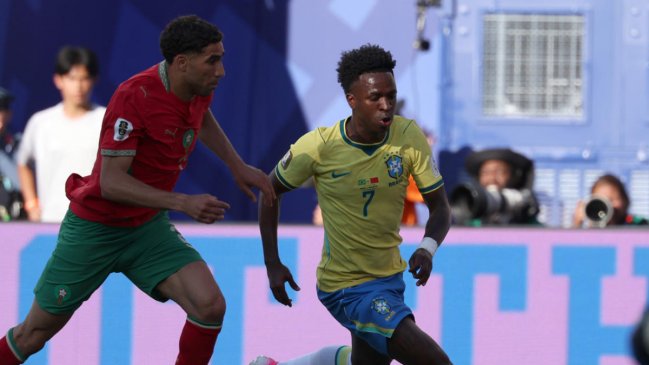 Vinicius anotó el empate de Brasil ante Marruecos con un misilazo