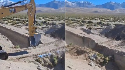 [Video] Con retroexcavadora destruyen el puente que burlaba el 