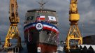 El buque Magallanes fue lanzado al mar como un hito para la industria naval chilena