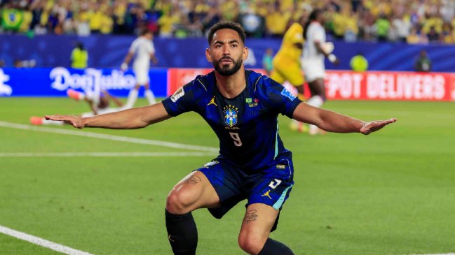 Matheus Cunha soltó un zurdazo para estirar la ventaja de Brasil sobre Haití