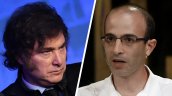 Milei enfrenta a Harari y defiende desregular la IA: 