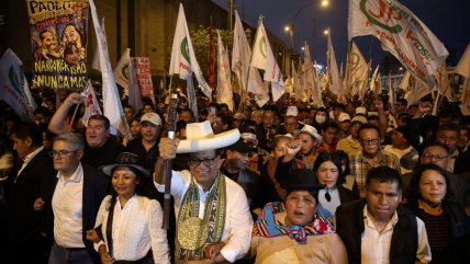 Perú: Sánchez marchó junto a sus seguidores para exigir 