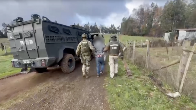 Operativo antidrogas dejó tres detenidos en Ercilla: Se incautaron armas y municiones