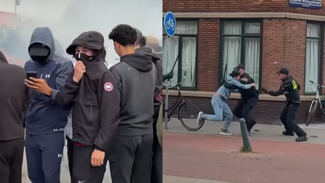 ¡Escándalo! Hinchas de Marruecos se enfrentaron a la policía en Países Bajos