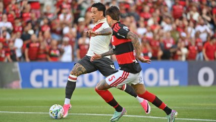 Erick Pulgar fue titular en igualdad de Flamengo ante River Plate