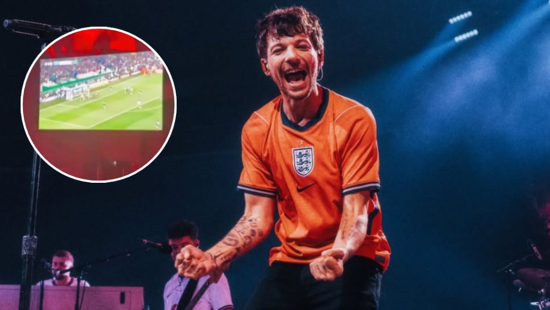 Louis Tomlinson proyectó el partido de Inglaterra vs. México en uno de sus conciertos