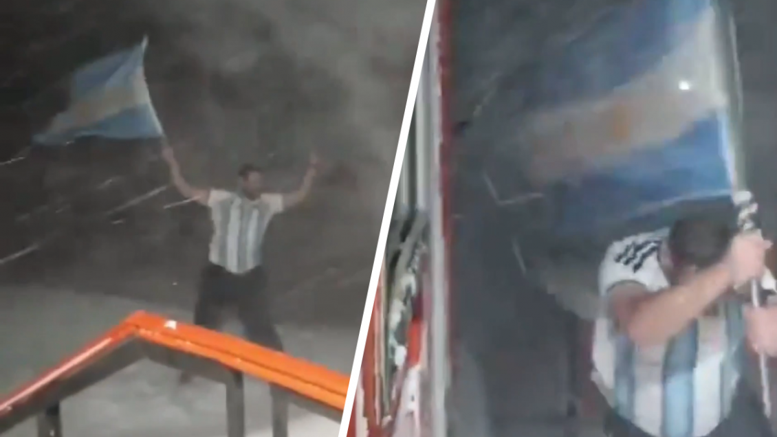 [VIDEO] Con camiseta a -30°: El festejo en base antártica argentina tras el pase a la final